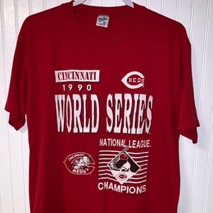 Vintage reds 1990 World Series baseball t shirt